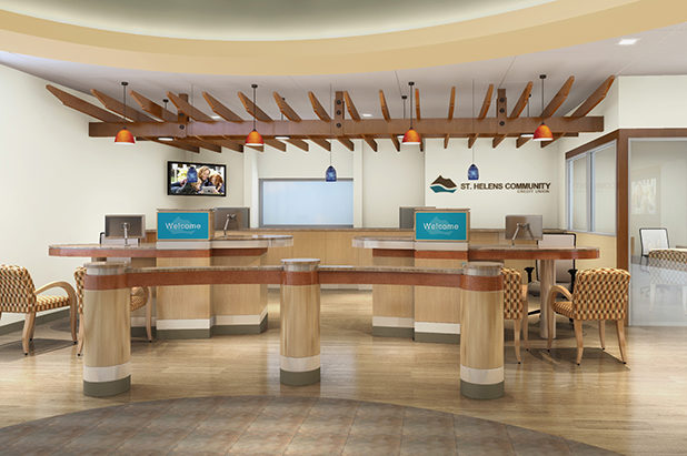 Interior lobby of Rainier St. Helens branch