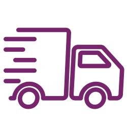 purple outline delivery truck