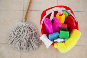 mop and bucket cleaning supplies