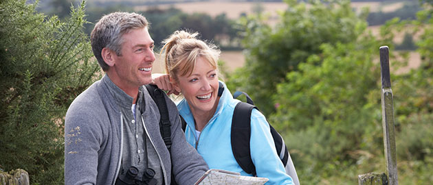 Mature Couple On Country Walk Looking At Map