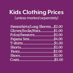 child clothing prices
