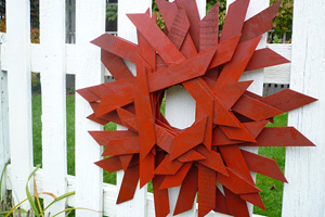 wreath made of lath pieces