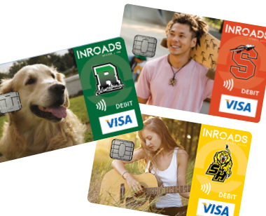 compilation of rainier, scappoose, and st. helens high school custom debit cards