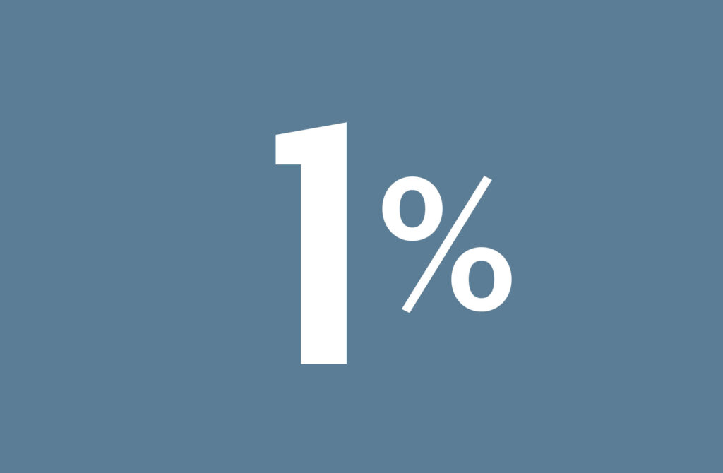one percent
