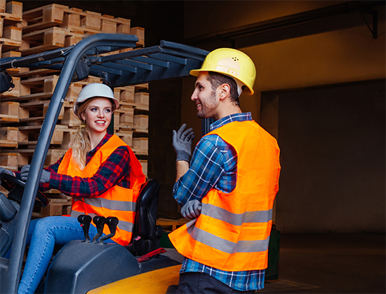 Woman on Forklift
