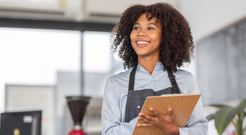 Female small business owner