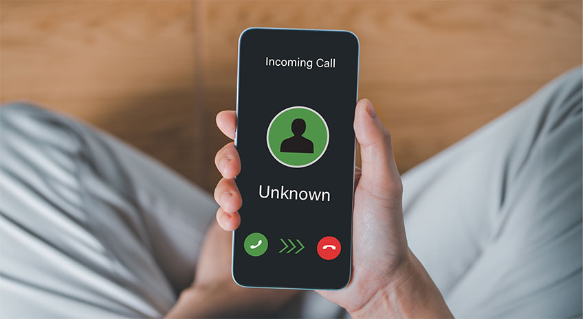 Unknown incoming phone call